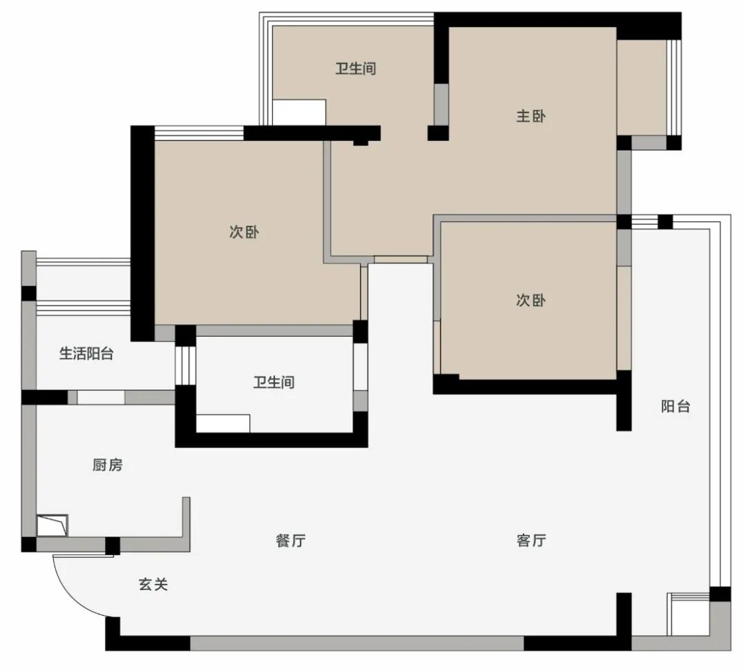 105㎡學區(qū)房改造全程高能，憑空多出10㎡