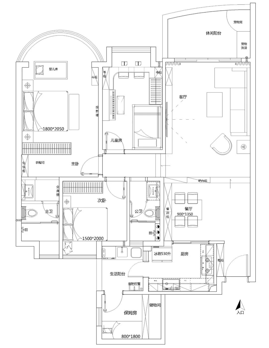 3室變4室 | 廣州128㎡現代輕奢，家有2胎的一定要看！